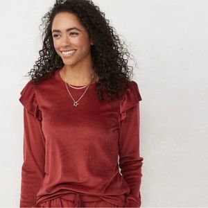 LC Lauren Conrad velour top